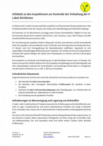 V-Label Inspektion